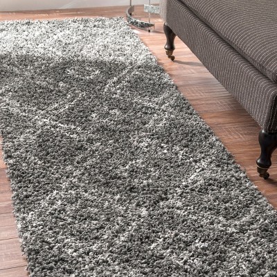 Nuloom Iola Geometric Shag Area Rug, Runner 2' 6" x 6', Gray