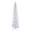 National Tree Company 7' Unlit White Iridescent Pencil Slim Tinsel Artificial Christmas Tree 640 Tips - 2 of 4