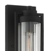 Possini Euro Design Bogota Modern Outdoor Wall Light Fixtures Set of 2 Textured Black 15 1/2" Clear Ribbed Glass for Post Exterior Barn - 2 of 4
