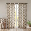 DSVIMOY Curtain Panels, Fretwork Print Grommet Top Window Curtain Panel for Living Room, Bedroom, Khaki&Black, 108"*50"*0.13" - 4 of 4
