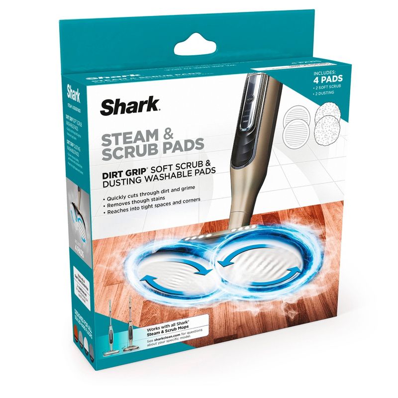 Shark Grip Steam &#38; Scrub Dirt Washable Pads - XKITP7000D, 1 of 8