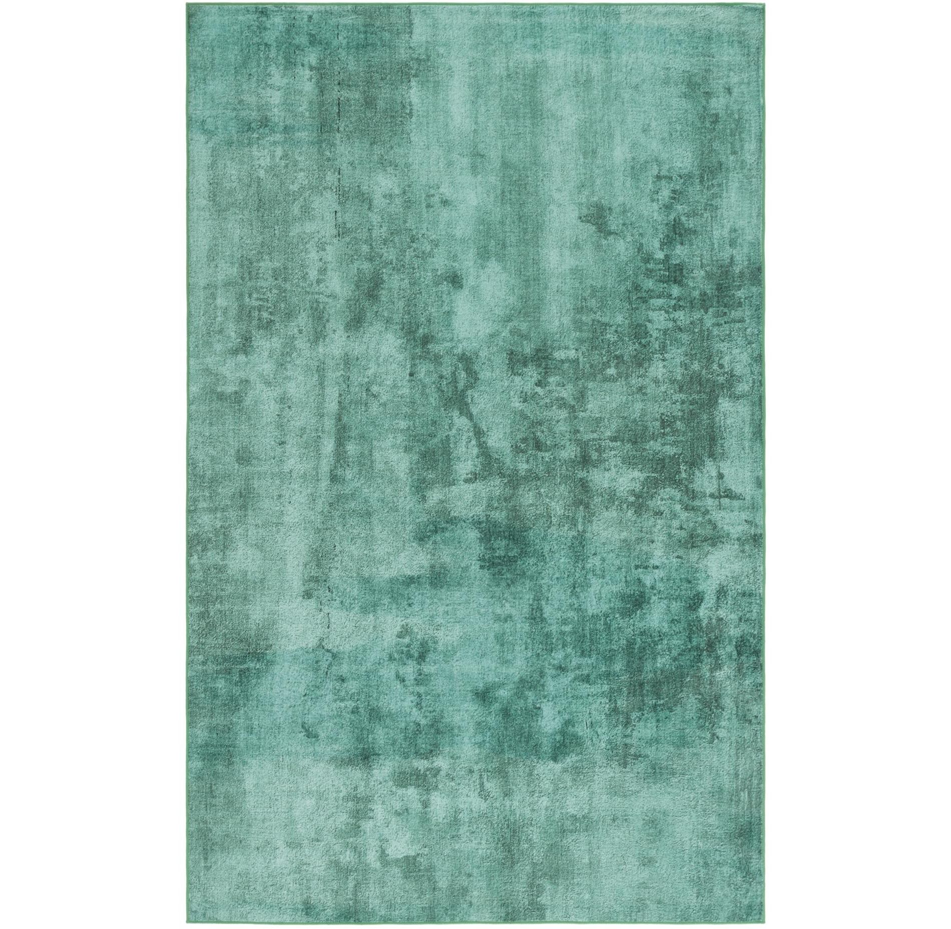 Santa Monica STM840 Machine Washable Skid-Resistant Power Loomed Indoor Accent Rug - Green/Light Green - 4'x6' - Safavieh