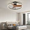 24" Solid Wood Blade Ceiling Fan with Light, Remote, and Adjustable Wind Speed for Bedroom or Living Room – The Pop Home - 3 of 4