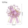 Unique Bargains Christmas Wedding Car Basket Gift Wrapping Large Organza Pull Bow 10 Pcs - 2 of 4