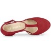 Allegra K Women's Rounded Toe Stiletto High Heel T-Strap Dress Pumps - 4 of 4