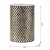 Kumasinova 14x14x20" On-Trend Cylindrical Capiz Accent End Table,2-In-1 Garden Stools for Living Room & Garden,Premium MDF Sofa Side Table,Art Deco - 3 of 4