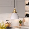 Hudson and Canal 8" Wide Pendant with Metal Shade - 2 of 4