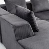 Resenkos Modular Sofa Set, Flexible Sectional Couch, Perfect for Living Room, Space-Saving & Comfortable, Corduroy, Beige - 4 of 4