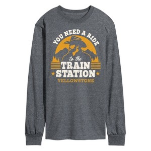 Men's - Yellowstone - You Need A Ride To The Train Station Long Sleeve Graphic T-Shirt - 1 of 4