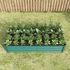 Gulches Green Metal 7.6x3.7x0.98ft Raised Planters Kit - Suitable for Planting Flowers or Vegetables - 4 of 4