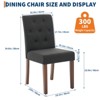2/4/6 Pieces Upholstered Dining Chairs For Dining Room, Modern Button Tufted Kitchen Chairs with Wood Legs & Padded Seats for Living Room ,Kitchen - 2 of 4