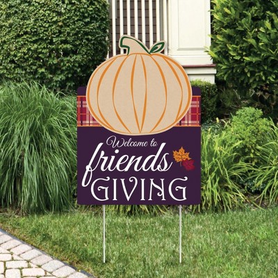 Big Dot of Happiness Friends Thanksgiving Feast - Party Decorations - Friendsgiving Welcome Yard Sign