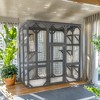 Outdoor Wooden Catio Cat Enclosure – 60" Large Feral Cat House with Platforms, Grey - 3 of 4