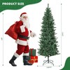 6FT/7.5Ft Pre-Lit Artificial Christmas Tree, Xmas Tree with LED Lights, Slim Artificial Holiday Trees, Christmas Decorations for Office - 2 of 4