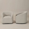 KINWELL Boucle Upholstered Swivel Barrel Armchair (Set of 2) - 4 of 4