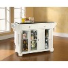 HomeStock  Alexandria Granite Top Rolling Kitchen Island Storage Cart, Microwave Stand, Spice Rack, White - 4 of 4
