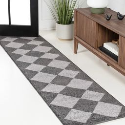 JONATHAN Y Draper Classic Geometric Diamond Pattern Indoor Rug, Non-Shedding, Easy-Clean, Durable Synthetic Fibers