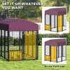 Resenkos Dog House, Pet House,Dog Cave,Outdoor Dog Kennel with 360° Rotating & 4 Levels Adjustable Bowls, Waterproof Cover Red - 2 of 4