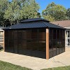 PURPLE LEAF Permanent Hardtop Gazebo Aluminum Frame Gazebo with Galvanized Steel Double Roof, Solarium Backyard Sun Room with Detachable Windows - 2 of 4