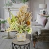 33" Artificial Hydrangea and Fern Arrangement in Cement Pottery Base - National Tree Company - 2 of 3
