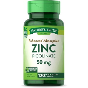 Nature's Truth Zinc Picolinate 50mg | 120 Capsules - 1 of 3