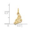Black Bow Jewelry The Sadie 14k Yellow Gold Mini Satin Script Initial Charm, Letter A - 4 of 4