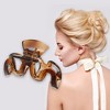 Unique Bargains Women's 3.46" Claw Clip No Slip Grip Plastic Brown - 2 of 4
