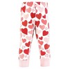 Hudson Baby Infant Girl Cotton Pants and Leggings, Valentine Hearts - 3 of 4