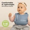 KeaBabies 2-Pack Silicone Bibs For Babies, Food Grade Silicone Baby Bibs for Eating, Feeding, Toddler Bibs, Boys, Girls - 3 of 4