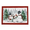 Snowman Winterland Holiday Snowflake Placemat, Set of 4 - Red/Green - 13x19 - Elrene Home Fashions - 3 of 3