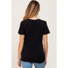 PinkBlush Black Basic Crew Neck Maternity Tee - 3 of 4
