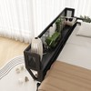 Queen Size Loft Bed with Ladder Metal Queen Loft Bed with Storage Shelves High Loft Bed for Kids Teens Black - 2 of 4