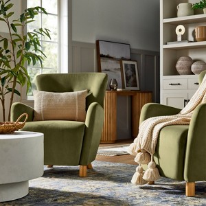 Kessler Wingback Accent Chair Velvet - Threshold™ designed with Studio McGee - 1 of 4