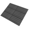vidaXL Decking Tiles 6 pcs WPC 23.6"x11.8" 11.6 ftÂ² Black - 2 of 4
