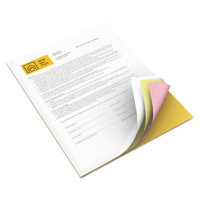 Xerox Bold Digital Carbonless Paper 8 1/2 x11 White/Canary/Pink/Gldrod 5 000 Sheets 3R12430