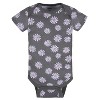 Gerber Baby Girls' Short Sleeve Onesies Bodysuits, 8-pack, Lavender Garden, 0-3 Months - 3 of 4