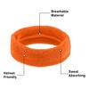 Unique Bargains Stretchy Cotton Blend Sweat Absorbing Sport Headband Wristband Orange 3 pcs - 3 of 4