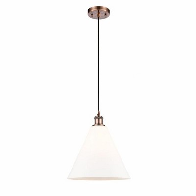 Berkshire - 1 Light Cord Hung Mini Pendant In Industrial Style-14.75 Inches Tall and 12 Inches Wide