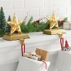 2pk Christmas Lit Metal Perforated Star Stocking Holder Gold - Wondershop™ - 2 of 4