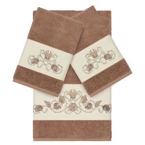 Linum Home Textiles 100% Turkish Cotton BELLA Embellished Towel Set - 1 of 4