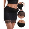 INSPIRE CHIC Women's Anti-Static Above Knee Half Slip Solid Regular Fit Lace Short Under Dresses - 3 of 4