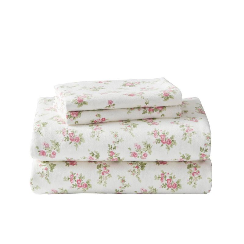 Printed Pattern Flannel Sheet Set - Laura Ashley, 3 of 14