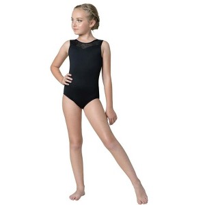 Girl's Dance Leotard Danz N Motion 22122C Child Sizes Black Ballet Jazz - 1 of 4