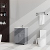 ChicFurnit Bathroom Storage Cabinets Bathroom Floor Storage Cabinet Functional Bathroom Cabinet with Drawer for Bathroom, Gray, 23.6"*18.1"*34" - 4 of 4