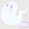 Junior's Design By Humans Boo Cute Ghost Halloween cute design By BoogieCreates T-Shirt - 2 of 3