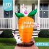 Joyfy 6 FT Easter Inflatable Carrot and Bunny, Blow Up Decoration with Build-in LED Lights for Easter Party, Indoor, Outdoor, Yard, Garden, Lawn Decor - 3 of 4