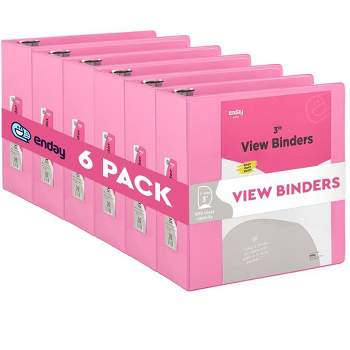 Enday 1 Flexible 3-ring Binder With Pocket, Pink : Target