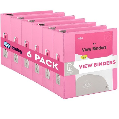 Enday 1 Flexible 3-ring Binder With Pocket, Pink : Target