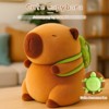 Cute Capybara Plush Kawaii Soft Capybara Plush Doll Pillow with Bread Capybara Stuffed Aniamls Toys for Girls Kids Adults Birthdays Valentines Gift 9" - 3 of 4