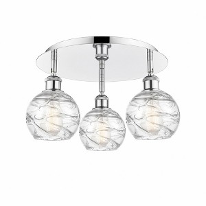 Athens Deco Swirl - 3 Light Flush Mount In Industrial Style-8.63 Inches Tall and 17.63 Inches Wide - 1 of 1